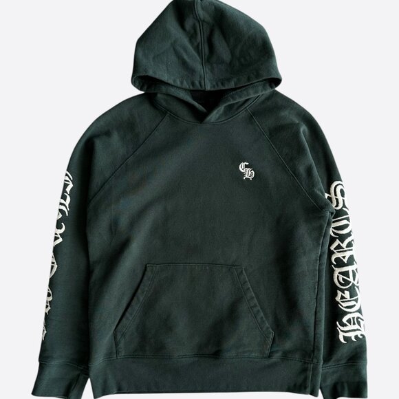 Chrome Hearts Green & White Embroidered Logo Hoodie - Picture 1 of 7